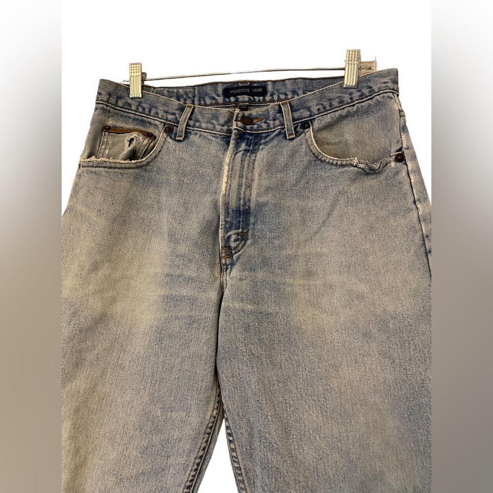 Vintage Dungaree Mckenzie Tribe Jean Mens 33 Cowboy Light Straight Distressed